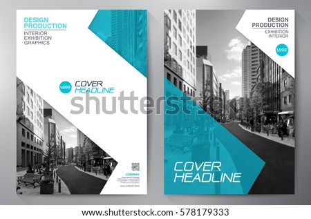 Business Brochure. Flyer Design. Leaflets a4 Template. Cover Book and Magazine. Annual Report Vector illustration