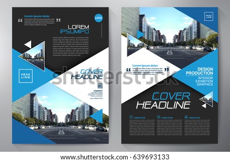 Business Brochure. Flyer Design. Leaflets a4 Template. Cover Book and Magazine. Annual Report Vector illustration