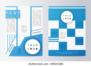 Business brochure. Brochure Flyer design. Mockup front page and back page. Brochure Layout template. Easy to use and edit.  Business paper. Presentation sheet