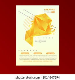 business brochure flyer design template vector.geometric square abstract background.layout in A4 size