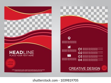 Business brochure flyer design template.