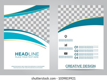 Business brochure flyer design template.