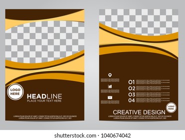 Business brochure flyer design template.