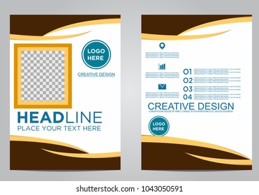 Business brochure flyer design template.