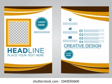 Business brochure flyer design template.