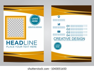 Business brochure flyer design template.