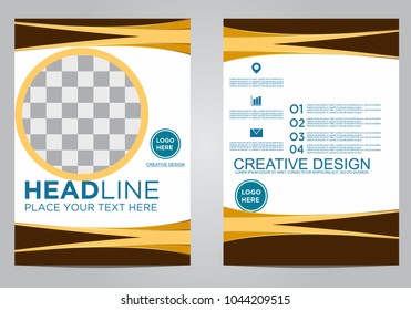 Business brochure flyer design template.