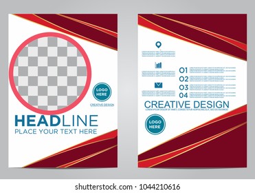 Business brochure flyer design template.