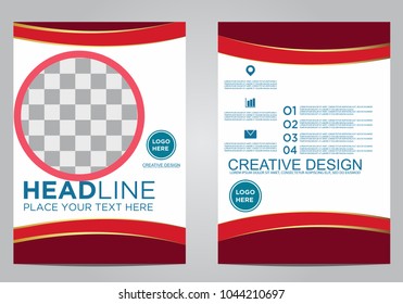 Business brochure flyer design template.