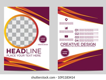Business brochure flyer design template.