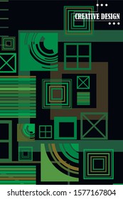 business brochure flyer design template vector geometric square abstract background