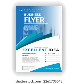 Business brochure flyer design template. Can be adapt to Brochure, Annual Report, Magazine,Poster, Business Presentation, Portfolio, Flyer, Banner, Website.  Vector illustration template.Editable