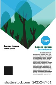 Business brochure flyer design template. Vector illustration