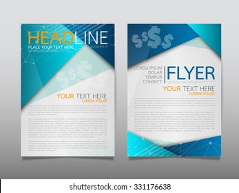 business brochure flyer design template vector.geometric abstract background.layout in A4 size