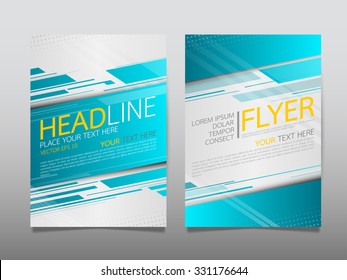 business brochure flyer design template vector.geometric speed abstract background.layout in A4 size