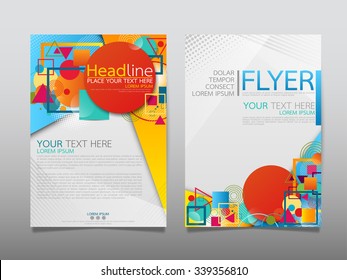 business brochure flyer design template vector.geometric colorful abstract background.layout in A4 size