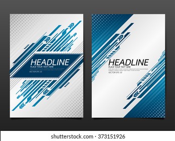 business brochure flyer design template vector.technology speed abstract background.layout in A4 size