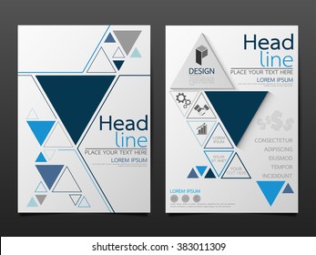 Business Brochure Flyer Design Template Vector.geometric Triangle Abstract Background.layout In A4 Size