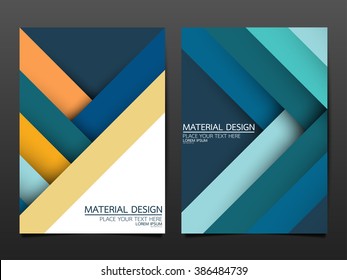 business brochure flyer design template vector.geometric rectangle material background.layout in A4 size