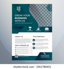 Business brochure flyer design template.Flyer design,Business brochure, leaflet or magazine cover.Vector flyer template design.