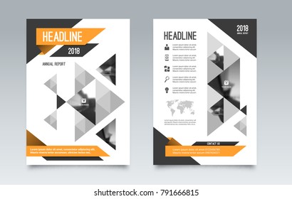 Business brochure flyer layout template. Can be used for cover, book, magazine, booklet, leaflet. A4 size. Vector illustration