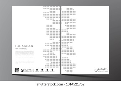 Business brochure flyer modern design. Cover book and magazine inspiration from geometric.Two sided orange and white on the gray background. Template A4 size vector illustration.