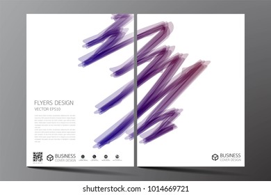 Business brochure flyer modern design. Cover book and magazine Two sided on the gray background. Template A4 size vector illustration.