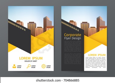 Business brochure or flyer template; annual report or book cover layout