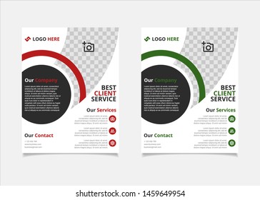 Business brochure and flyer vector design template with amber and lime hexagonal colour abstract in US letter size layout suitable for business company poster, banner, and annual report
