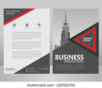 BUSINESS BROCHURE FLYER VECTOR TEMPLATE WITH A VECTOR CITY WALLPAPER / SALES BANNER