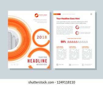 Business brochure layout. Annual report, flyer, magazine abstract background.