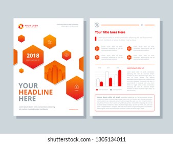 Business brochure layout. Annual report, flyer, magazine abstract background.