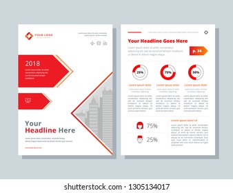Business brochure layout. Annual report, flyer, magazine abstract background.