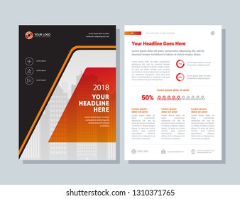 Business brochure layout. Annual report, flyer, magazine abstract background.