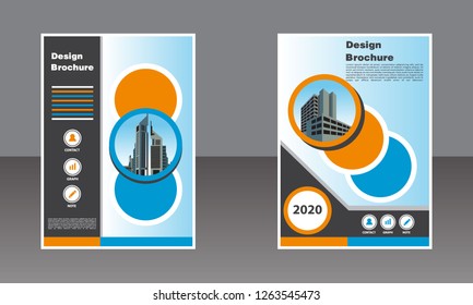 business brochure layout design template, cover book, Leaflet advertising, poster, magazine, Business Financial for background.