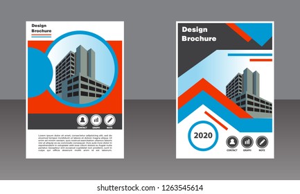 business brochure layout design template, cover book, Leaflet advertising, poster, magazine, Business Financial for background.