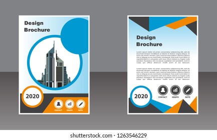 business brochure layout design template, cover book, Leaflet advertising, poster, magazine, Business Financial for background.