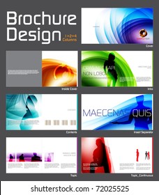 Business Brochure Layout Design Template with 14 pages (7 spreads) Preview.