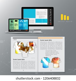 Business brochure layout, vector