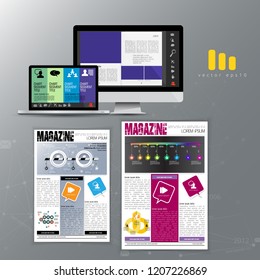 Diseño de folletos comerciales, vector