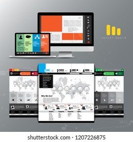 Layout von Unternehmensbroschüren, Vektorgrafik