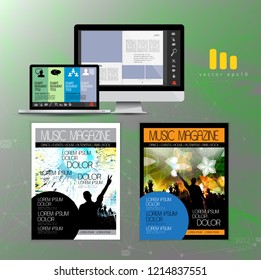 Business brochure layout, vector