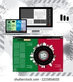 Business brochure layout, vector