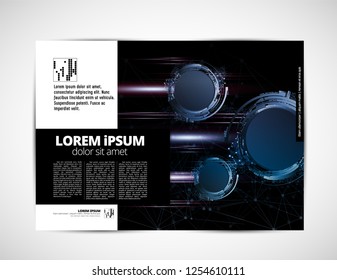 Business brochure layout, vector