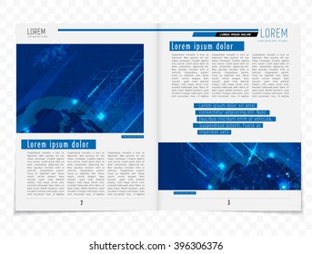 Business brochure layout, vector