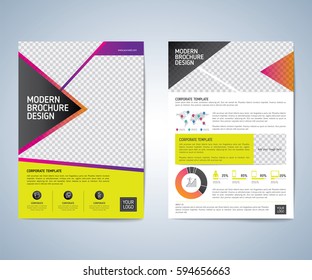 Business brochure, leaflet, annual report, cover design template. Can be use for print and publishing. vector background. 