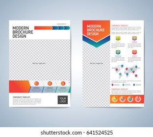 Business brochure, leaflet, annual report, cover design template. Can be use for print and publishing. vector background. 