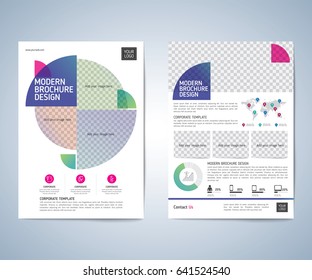 Business brochure, leaflet, annual report, cover design template. Can be use for print and publishing. vector background. 