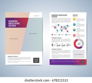 Business brochure, leaflet, annual report, cover design template. Can be use for print and publishing. vector background. 