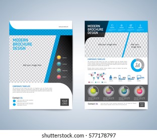 Business brochure, leaflet, flyer,  annual report, cover design template. vector background. layout A4 size.